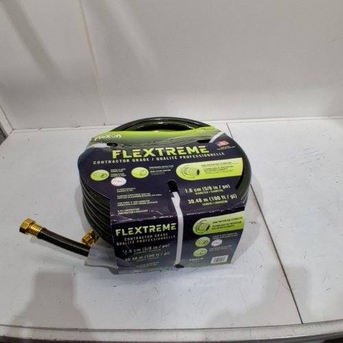 FLEXON CONTRACTOR GRADE 5/8" GARDEN HOSE WITH GUARD & GRIP - 100FT - GREEN (MODEL: 1184115) image 2