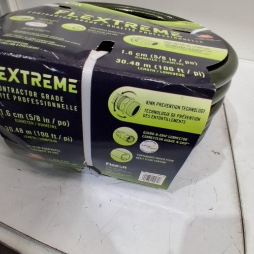 FLEXON CONTRACTOR GRADE 5/8" GARDEN HOSE WITH GUARD & GRIP - 100FT - GREEN (MODEL: 1184115) image 3