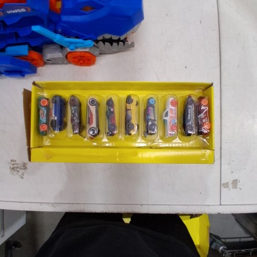 11PC HOT WHEELS CITY ULTIMATE T-REX TRANSPORTER HAULER BUNDLE - BLUE/ORANGE/MULTICOLOR (MODEL: 1851732) image 5