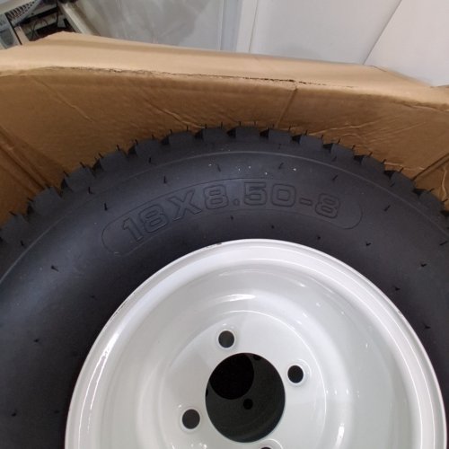2PK LAWN MOWER TIRE - 18 X 8.50-8 - WHITE image 2