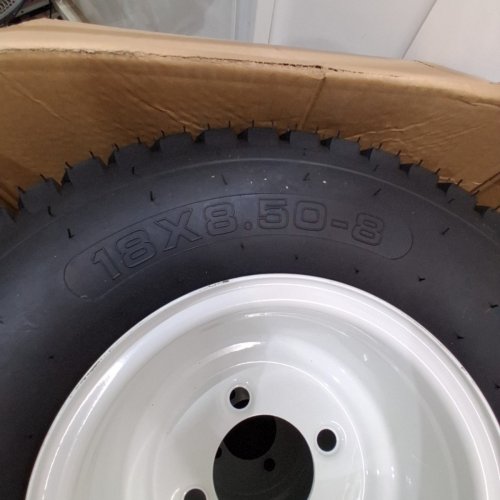 2PK LAWN MOWER TIRE - 18 X 8.50-8 - WHITE image 3