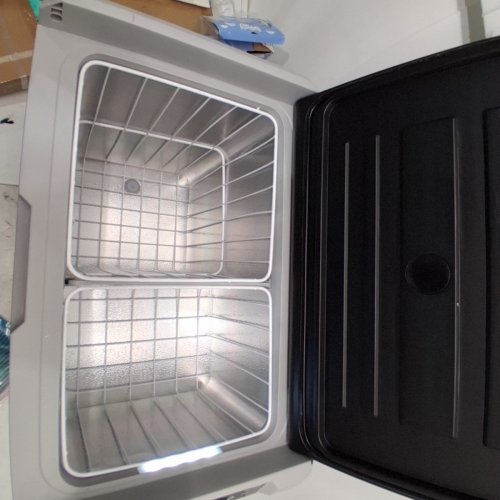 EUHOMY DUAL ZONE PORTABLE CAR FRIDGE FREEZER LED DIGITAL DISPLAY AND BUILT-IN WHEELS AND HANDLES - 50L - 100V - BLACK / GREY (MODEL:CF003-50BL-CAEH) image 3