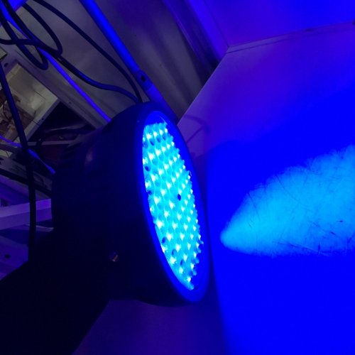 YUNHION DJ PAR SLIM STROBE LIGHT, COLOUR CHANGING/FLASHING/SOFT SPOT LIGHT, 60LED RGB, 90W- BLACK- (MODEL: LPC180). image 3