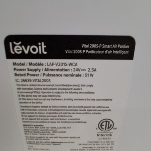 LEVOIT AIR PURIFIERS FOR LARGE ROOM/BEDROOM/HOME, HEPA FILTER - UP TO 1900 SQUARE FEET COVERAGE (MODEL: LAP-V201S-WCA) image 8