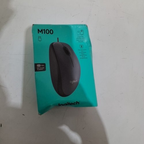LOGITECH M100 FULL SIZE WIRED CORDED MOUSE - BLACK (MODEL: 910-001601) image 2