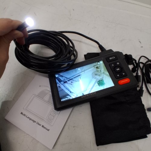 DEPSTECH IP67 TRIPLE LENS ENDOSCOPE WITH 1080P HD RECORDING - 5" SCREEN - 16.5FT SCOPE - BLACK/ORANGE (MODEL: DS620) image 2
