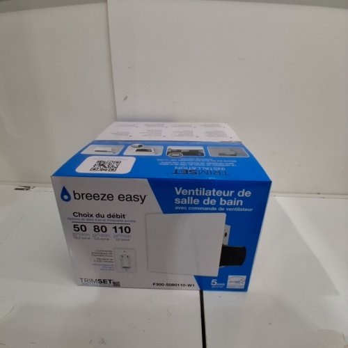 BREEZE EASY EASY INSTALL BATHROOM FAN - 50/80/110 CFM - WHITE (MODEL:5192227) image 4
