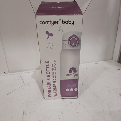 COMFYER PORTABLE MILK WARMER WITH FAST HEATING & LONG BATTERY LIFE - 12OZ - WHITE/PURPLE - (MODEL:BW01) image 5