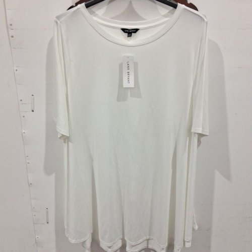 WOMEN'S LANE BRYANT SHORT SLEEVE SHIRT - 5X - WHITE (STYLE: LB0036) image 2