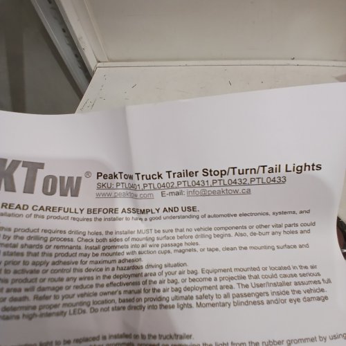 2PK PEAKTOW TRUCK TRAILER STOP/TURN/TAIL LIGHTS - 6" - RED / BLACK image 2