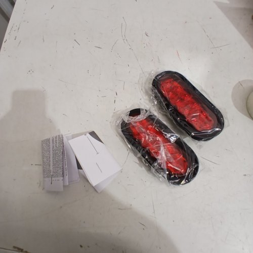 2PK PEAKTOW TRUCK TRAILER STOP/TURN/TAIL LIGHTS - 6" - RED / BLACK image 3