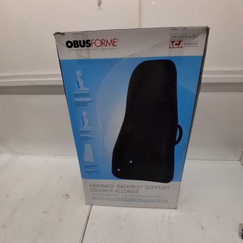OBUSFORME HIGHBACK BACKREST SUPPORT WITH LUMBAR SUPPORT AND CHAIR STRAPS - BLACK (MODEL: HB-BLK-CB) image 3
