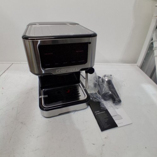 CHEFMAN CRAFTBREW 15-BAR PUMP DIGITAL ESPRESSO MAKER WITH STEAM WAND FOR LATTE & CAPPUCCINO - 1.5L - BLACK / SILVER (MODEL: RJ54-SS-15-D-AM) image 2