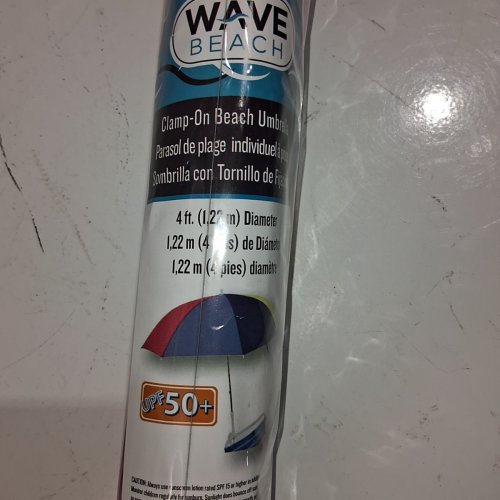WAVE BEACH CLAMP ON BEACH UMBRELLA - 4FT - MULTI COLOR image 3