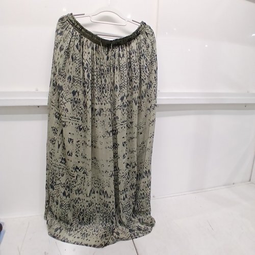 WOMEN'S IYLA LINEN SKIRT- L/G - GREEN/BLACK image 3