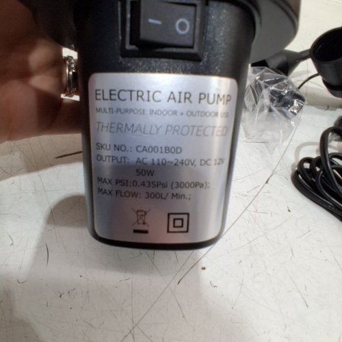 ELECTRIC AIR PUMP FOR INFLATABLES (MODEL CA001B0D) image 3