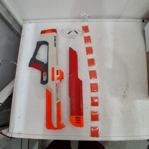 NERF PRO GELFIRE GHOST BOLT ACTION BLASTER WITH REMOVABLE BOOST BARREL - 5000 GEL ROUNDS - WHITE/RED image 2