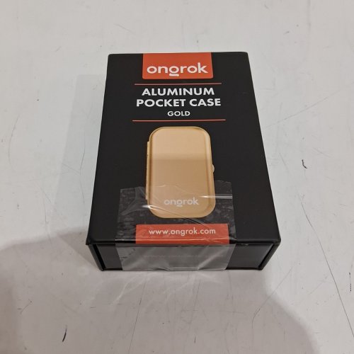 ONGROK ALUMINUM POCKET SMELL RESISTANT JOINT CASE - 3.25" X 2" X 0.75" - GOLD (ITEM: JCASEGD1) image 6
