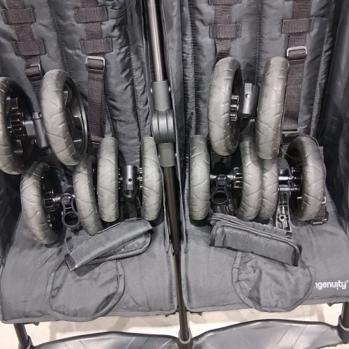 INGENUITY 3DLITE DOUBLE UMBRELLA STROLLER - 50LBS MAX - BLACK -(MODEL:31923) image 3