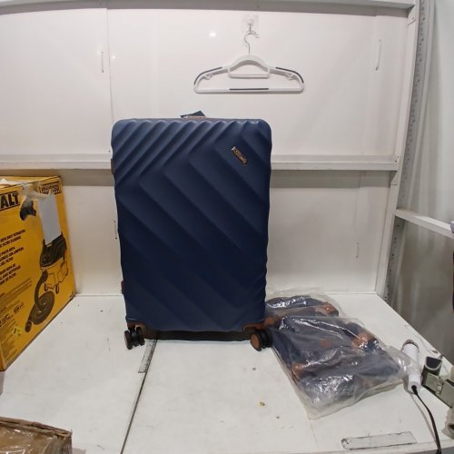 5PC ROSAMO HARDSIDE EXPANDABLE LUGGAGE SET WITH TSA LOCK - 25"/22"/18" -DARK BLUE/BROWN image 2