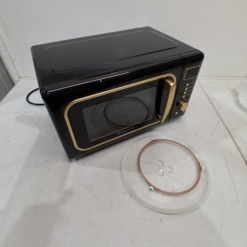 FRIGIDAIRE RETRO MICROWAVE OVEN - 0.7CU.FT - 700W - RETRO BLACK/GOLD (MODEL: EMW788-BLACKGLD) image 6