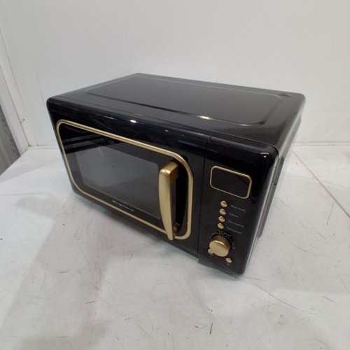 FRIGIDAIRE RETRO MICROWAVE OVEN - 0.7CU.FT - 700W - RETRO BLACK/GOLD (MODEL: EMW788-BLACKGLD) image 8