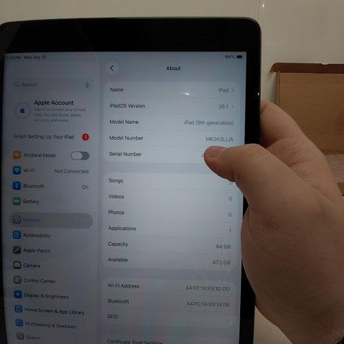 APPLE IPAD (9TH GENERATION) 10.2" WI-FI, 64GB - SPACE GREY (MODEL: MK2K3VC/A) image 4