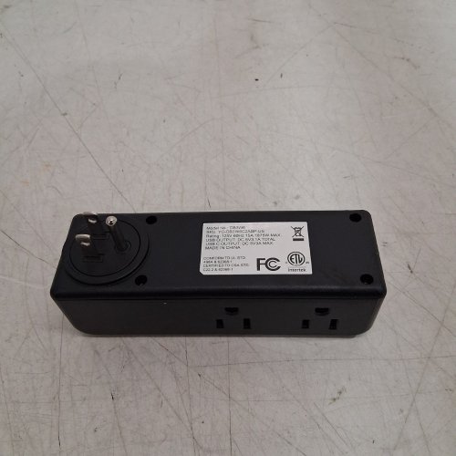 ONE BEAT SURGE PROTECTOR OUTLET EXTENDER WITH ROTATING PLUG - 2 USB/2 USB-C - 1875W - BLACK (MODEL: OB3W6) image 3