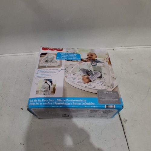 FISHER-PRICE PORTABLE BABY CHAIR SIT-ME-UP FLOOR SEAT WITH DEVELOPMENTAL TOYS - 44LB - WHITE/MULTICOLOUR - (MODEL: GKJ14) image 4