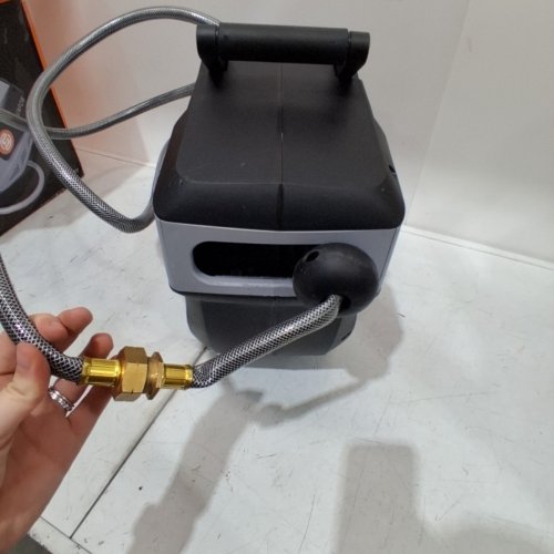 SUNPOW RETRACTABLE GARDEN HOSE REEL - 1/2" - 50FT - GREY/SILVER (MODEL: ZYW03-S15) image 3