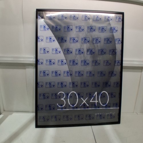 AMERICANFLAT POLISHED PLEXIGLASS THIN BORDER PICTURE FRAME - 30" X 40" - BLACK image 2