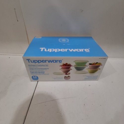 12PC TUPPERWARE HERITAGE COLLECTION FOOD STORAGE CONTAINERS WITH LIDS - MULTICOLOUR (MODEL:1923853) image 2