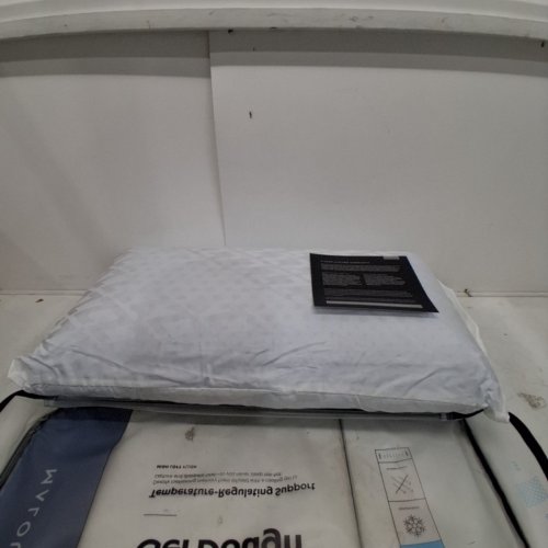 MALOUF Z ZONED DOUGH GEL-INFUSED MEMORY FOAM PILLOW - QUEEN - WHITE/BLUE (MODEL: ZZQQHPZG) image 2