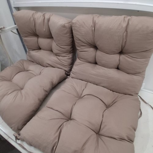 2PK OUTDOOR THICKENED PATIO CHAIR CUSHION - BROWN/TAN image 5