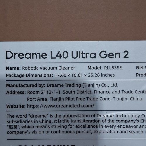 DREAME L40 ULTRA GEN 2 ROBOT VACUUM AND MOP - 25,000PA SUCTION, VOICE & APP CONTROL - BLACK - (MODEL: RLL53SE) image 14