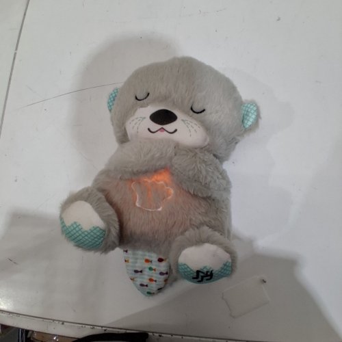 SLOW BREATHING SOOTHING OTTER PLUSH WITH MUSIC - GREY image 2