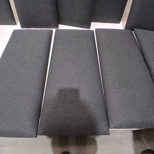 9PK PEEL & STICK UPHOLSTERED HEADBOARD WALL PANELS - 23" X 9" - DARK GREY image 3