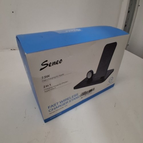 SENEO 2 IN 1 WIRELESS CHARGER STAND FOR APPLE IPHONE AND WATCH - 7.5W - BLACK - (MODEL: PA193B) image 3