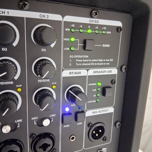 ALTO POWERED COLUMN ARRAY PA SPEAKER SYSTEM WITH 3-CHANNEL DIGITAL MIXER - BLUETOOTH AND APP CONTROL - 600W - 8" SUBWOOFER - BLACK (MODEL: TS108C) image 3