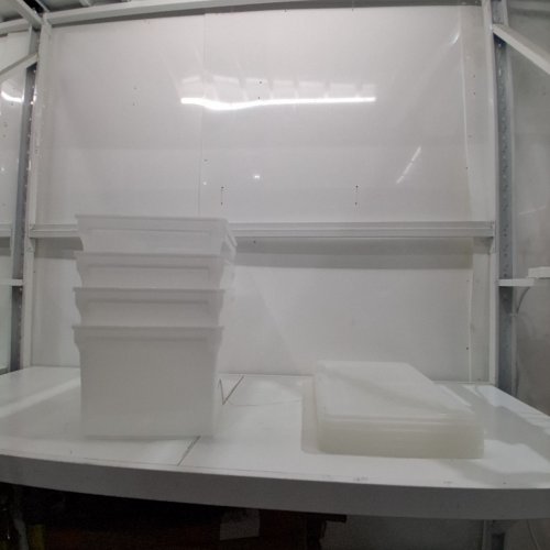 4PK IRIS PLASTIC SPLIT-LID FILE ORGANIZER/STORAGE BINS - 4QT - PEARL (MODEL: FB-31) image 2
