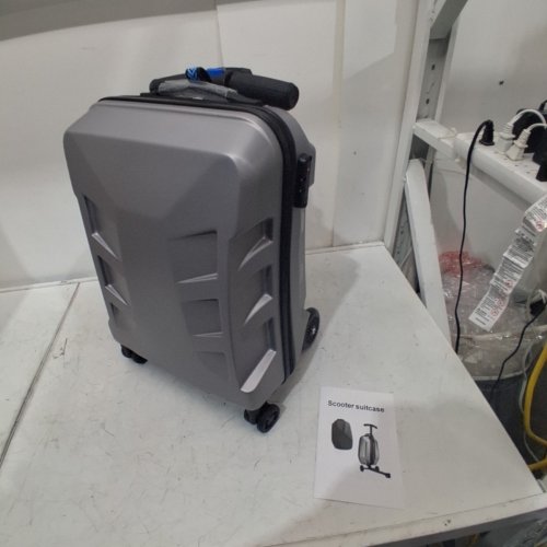 ADVWIN SCOOTER SUITCASE WITH LED LIGHT WHEELS AND TSA LOCKS - 21" - GREY/SILVER/BLACK (MODEL: US51010900) image 4