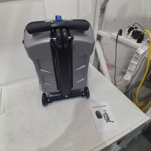 ADVWIN SCOOTER SUITCASE WITH LED LIGHT WHEELS AND TSA LOCKS - 21" - GREY/SILVER/BLACK (MODEL: US51010900) image 5