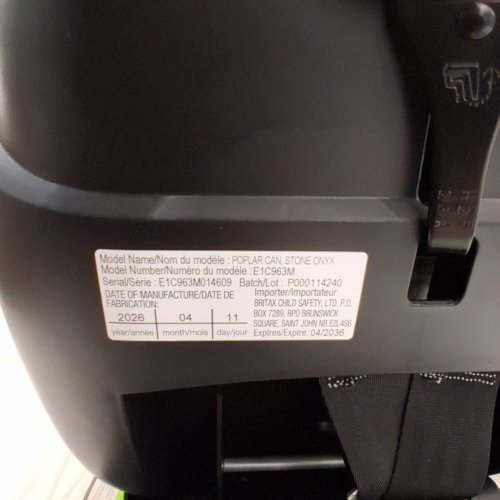 BRITAX POPLAR S CONVERTIBLE CAR SEAT WITH REBOUND BAR - GREY/BLACK image 2