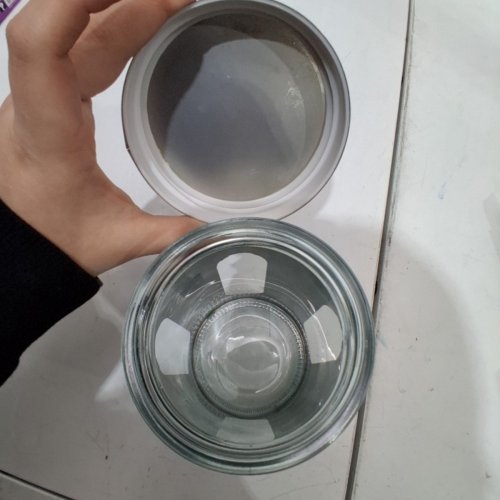 GLASS STORAGE CANISTER - 48OZ - SILVER / CLEAR image 3