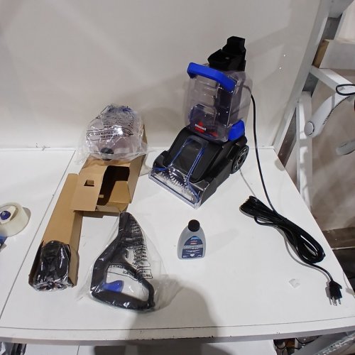 BISSELL POWERCLEAN TURBOBRUSH PET UPRIGHT CARPET CLEANER, POWERFUL & LIGHTWEIGHT - 120V - BLUE - (MODEL:3939C) image 3