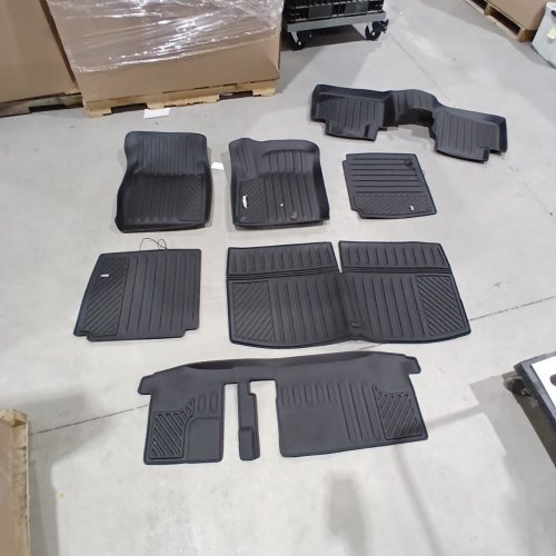 9PC CUSTOM FIT HEAVY DUTY CARGO MATS - FIT FOR 2022 TO 2026 MITSUBISHI OUTLANDER - BLACK - (MODEL:CA-286-CAR) image 2