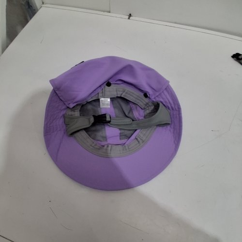 UNISEX WIDE BRIM BUCKET HAT WITH NECK PROTECTION AND CHIN STRAP - UPF50 - SMALL/MEDIUM - PURPLE image 3