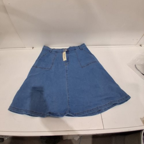 WOMEN'S AGNES ORINDA A-LINE DENIM SKIRT - 1X - BLUE image 2