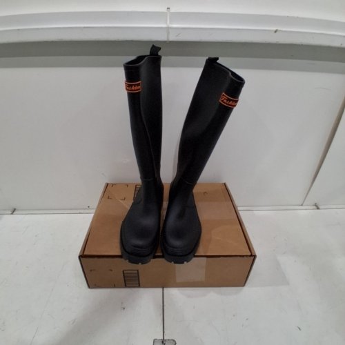 WOMEN'S RUBBER RAIN BOOTS - SIZE 7 - BLACK image 3
