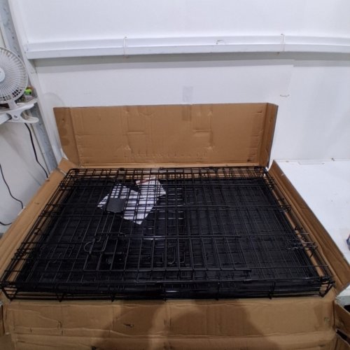 GARVEE LARGE INDOOR METAL BIRD CAGE WITH PLAY TOP AND ROLLING STAND - 18" X 61" - DARK GRAY - (MODEL: PPS_333DVD65) image 2